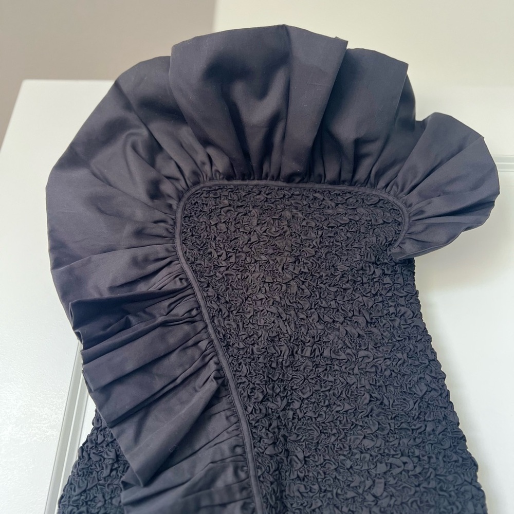 EUC MARA HOFFMAN BLACK POPCORN ALYCIA MINI DRESS $650 S - Picture 10 of 13